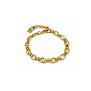 Bracelet à mailles larges en acier inoxydable de couleur dorée, bijou waterproof la boutique de Cha