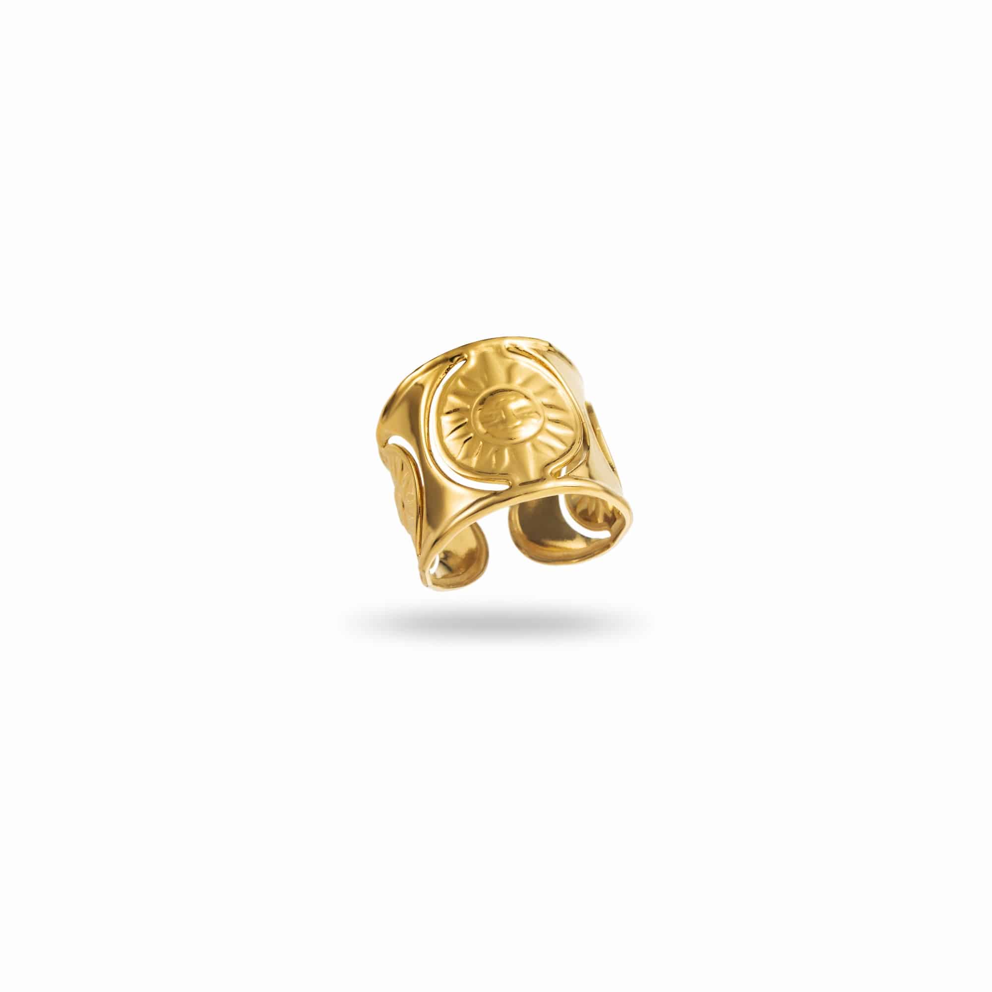 Bague large SOLEIL - Doré