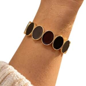 Bracelet ROSAE - Noir et Chocolat