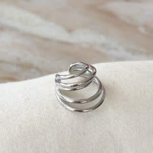 Bague d'oreille en acier inoxydable argent - Bijou waterproof La boutique de Cha