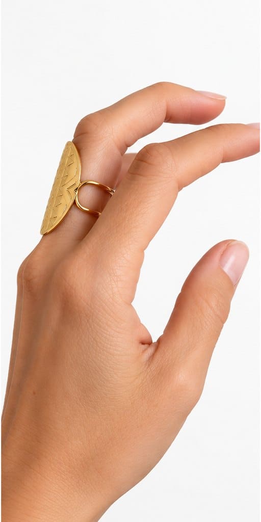 Bague INDIE - Doré – Image 3