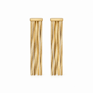 Boucles d'oreilles pendantes en acier inoxydable doré