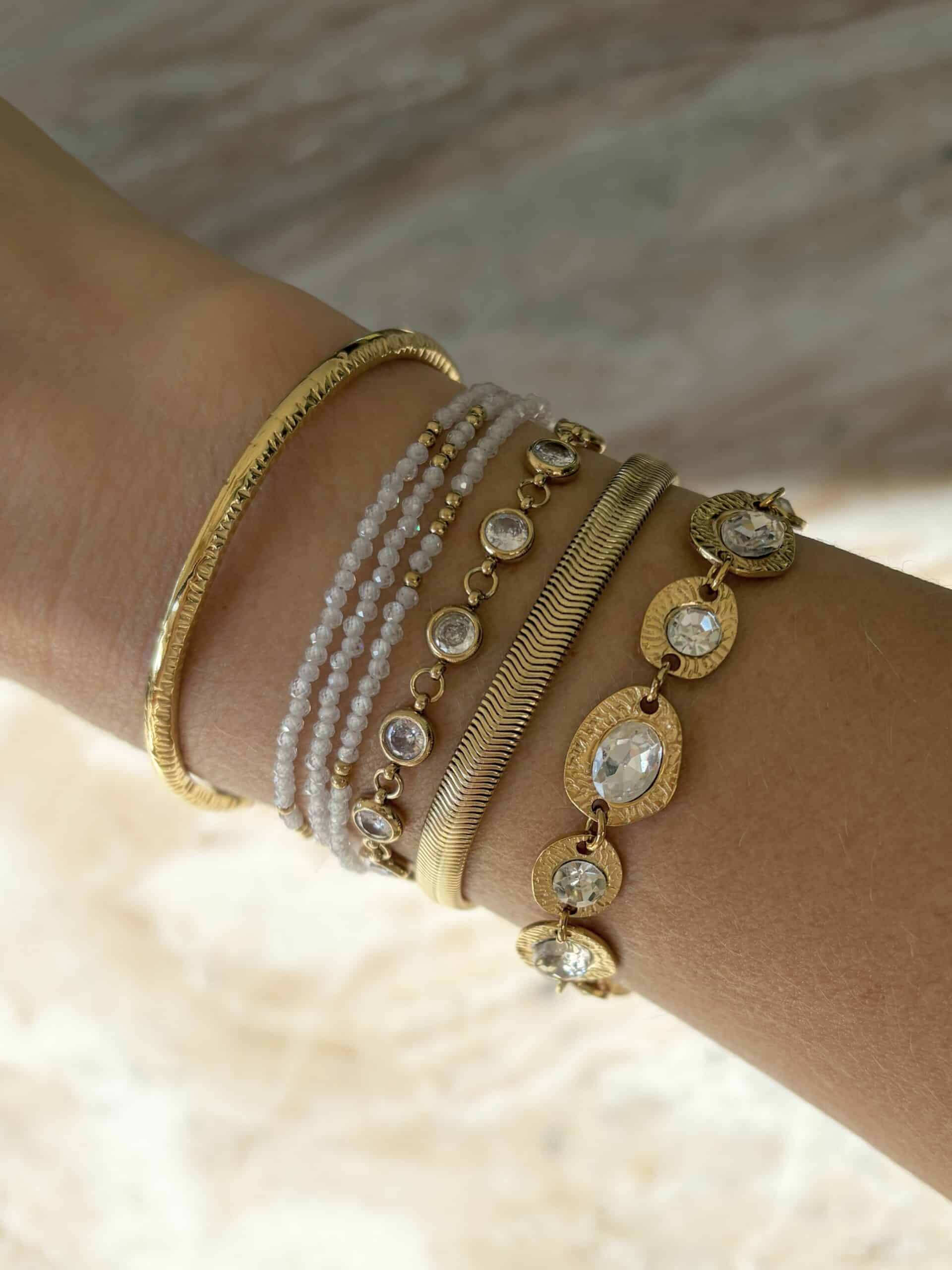Bracelet SHINY MARION - Doré & Blanc – Image 2