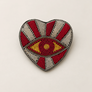 Broche COEUR PROTECTEUR artisanale