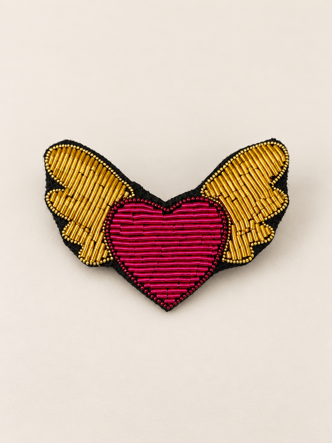 Broche COEUR AILÉ artisanale