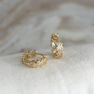 Créoles avec coeurs de strass