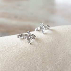 Bouces d'oreilles créoles LAURINE - Argent